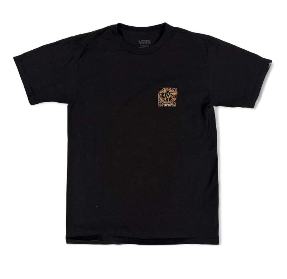 Vans Classic Fit T-Shirt Size Small Black Graphic Logo Tee